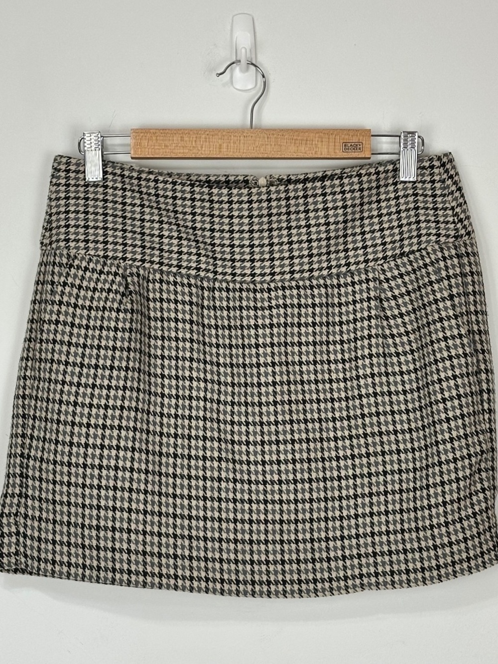 Banana Republic Womens Houndstooth Short Mini Skirt 10 Lined Fall